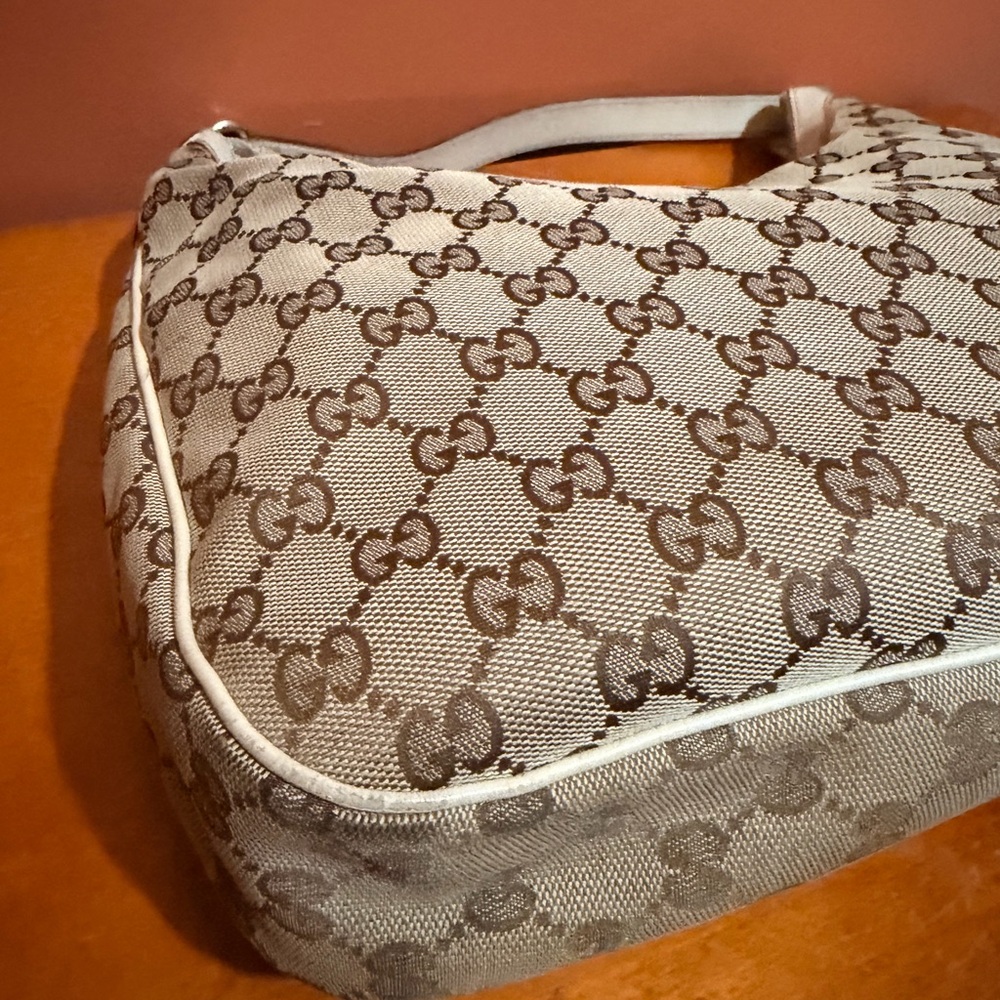 Gucci Beige and Brown Monogram Hobo Bag - Picture 7 of 15